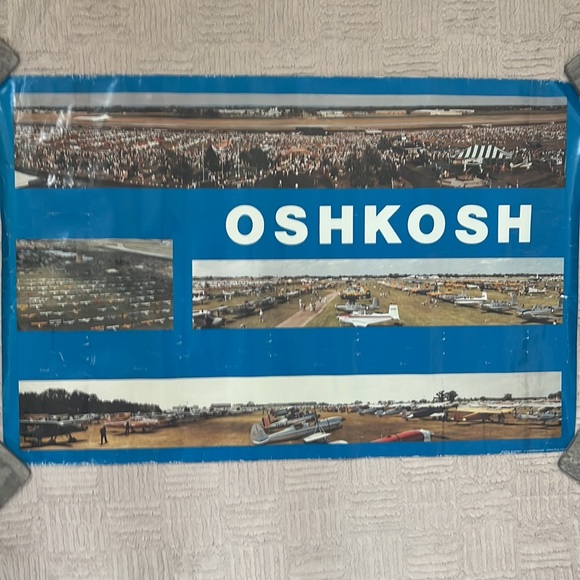 Oshkosh WI aircraft airplane vintage poster - Picture 12 of 16